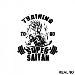 Training To Go Super Saiyan - Goku - Dragon Ball - Nalepnica Training To Go Super Saiyan - Goku - Dragon Ball - Nalepnica