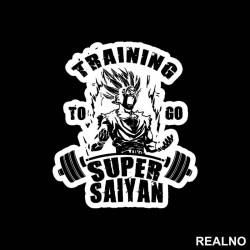 Training To Go Super Saiyan - Goku - Dragon Ball - Nalepnica Training To Go Super Saiyan - Goku - Dragon Ball - Nalepnica