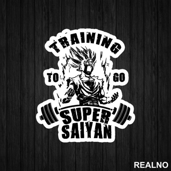 Training To Go Super Saiyan - Goku - Dragon Ball - Nalepnica