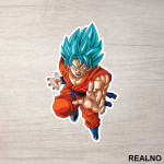 Attack - Super Saiyan Blue - Goku - Dragon Ball - Nalepnica