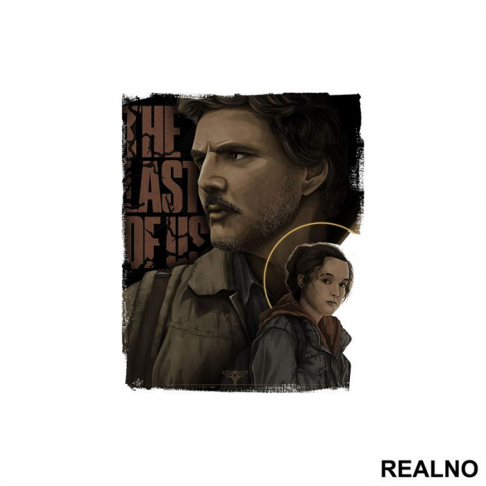 Ellie And Joel - Drawing - Logo - The Last Of Us - Nalepnica