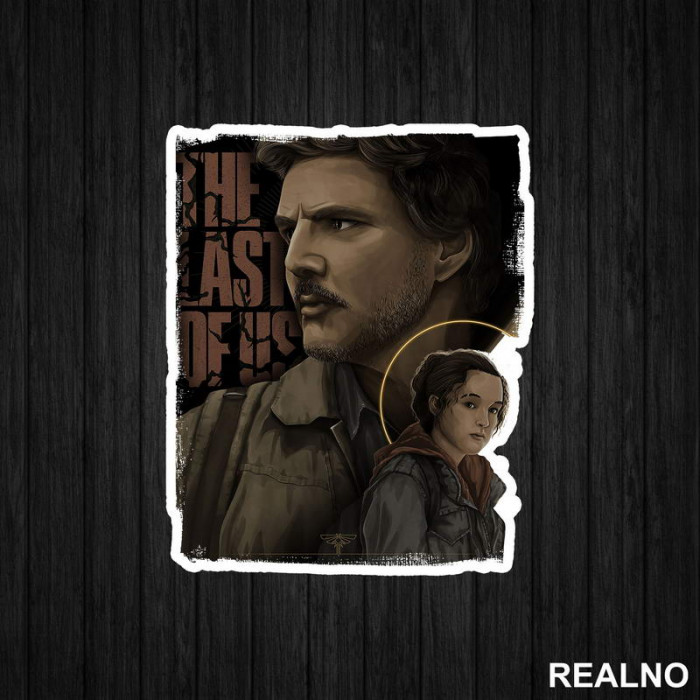 Ellie And Joel - Drawing - Logo - The Last Of Us - Nalepnica