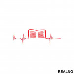 The Heartbeat Of The Book - Red - Books - Čitanje - Knjige - Nalepnica