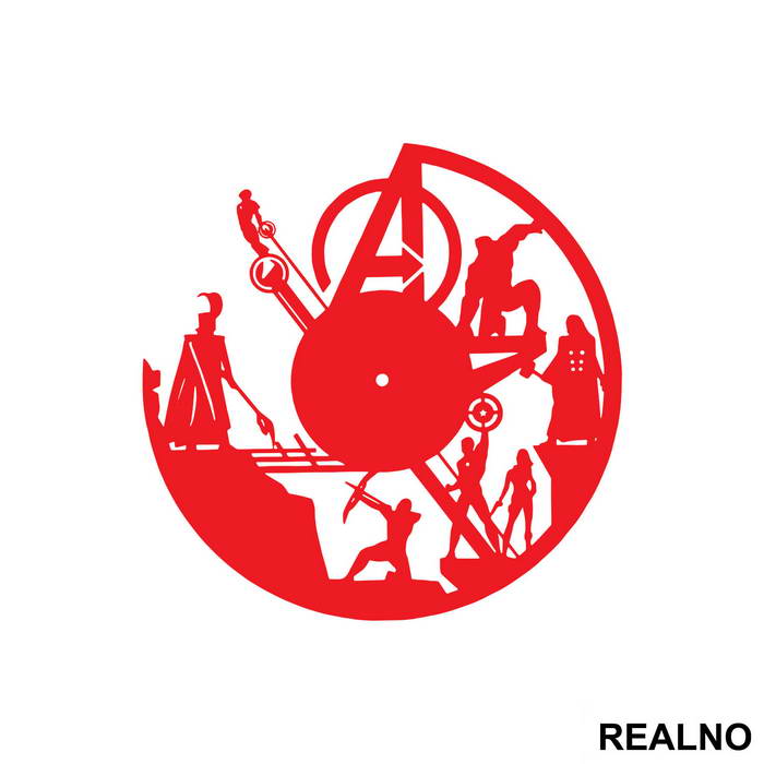 Red Logo - Avengers - Nalepnica