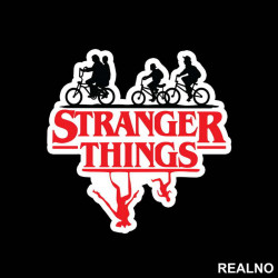 Red Logo - The Upside Down - Stranger Things - Nalepnica Red Logo - The Upside Down - Stranger Things - Nalepnica