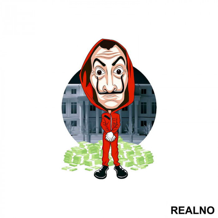 Caricature - La Casa de Papel - Money Heist - Nalepnica