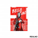 Bella Ciao - Red - La Casa de Papel - Money Heist - Nalepnica