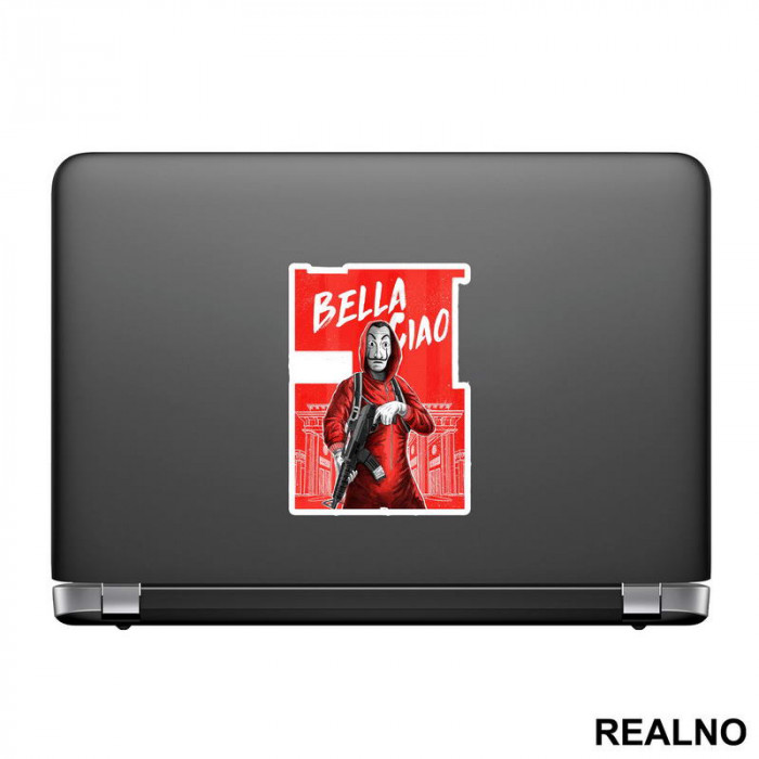 Bella Ciao - Red - La Casa de Papel - Money Heist - Nalepnica
