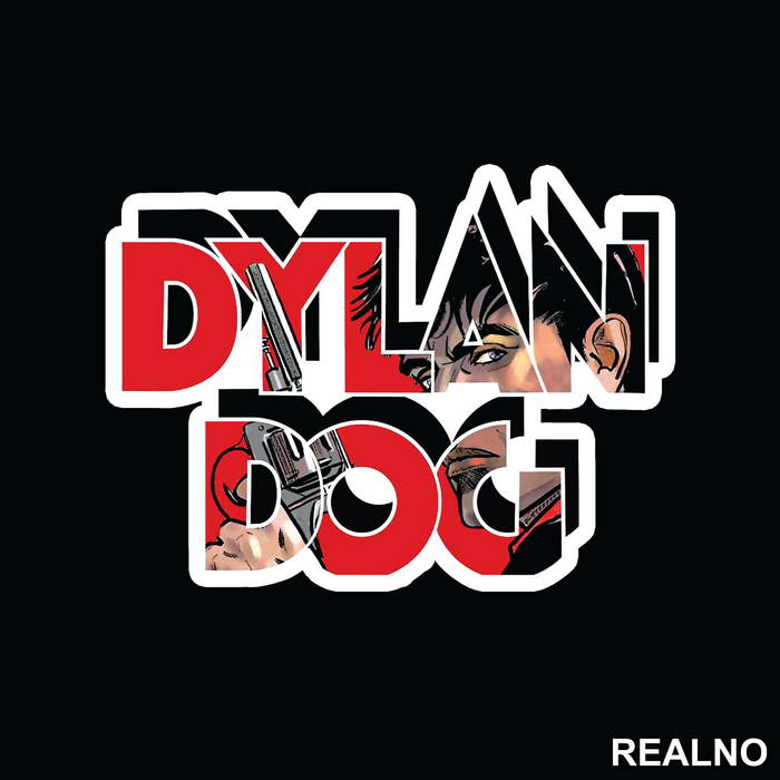 Logo - Face And Pistol - Dylan Dog - Nalepnica