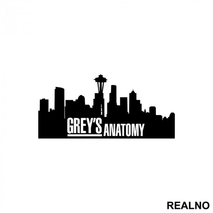 City Silhouette - Grey's Anatomy - Nalepnica