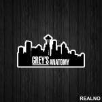 City Silhouette - Grey's Anatomy - Nalepnica