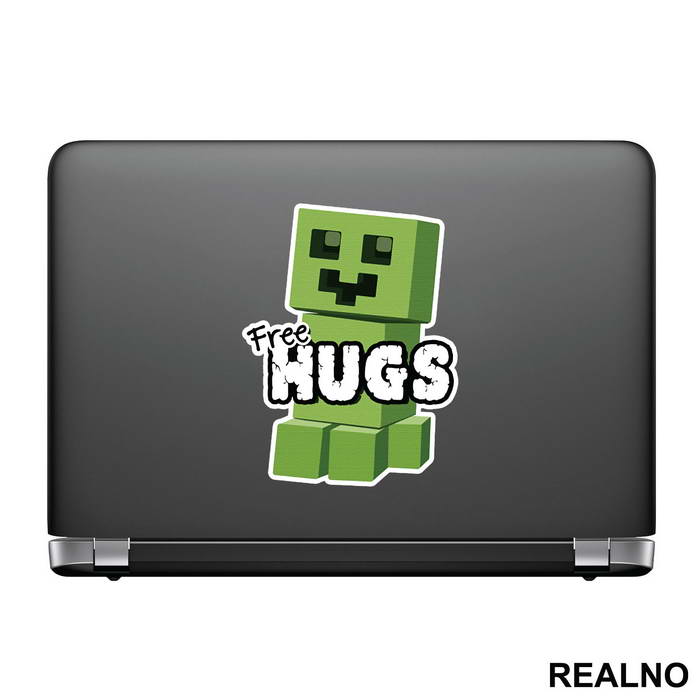 Creeper Free Hugs - Minecraft - Nalepnica