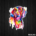 German Short-haired Pointer Colorful Art - Životinje - Nalepnica