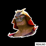 Shao Kahn Portrait Illustration - Mortal Kombat - Nalepnica