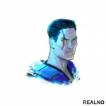 Sub Zero Human Portrait Illustration - Mortal Kombat - Nalepnica
