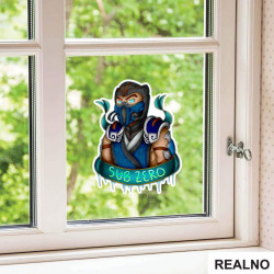 Sub Zero Banner Art - Mortal Kombat - Nalepnica Sub Zero Banner Art - Mortal Kombat - Nalepnica