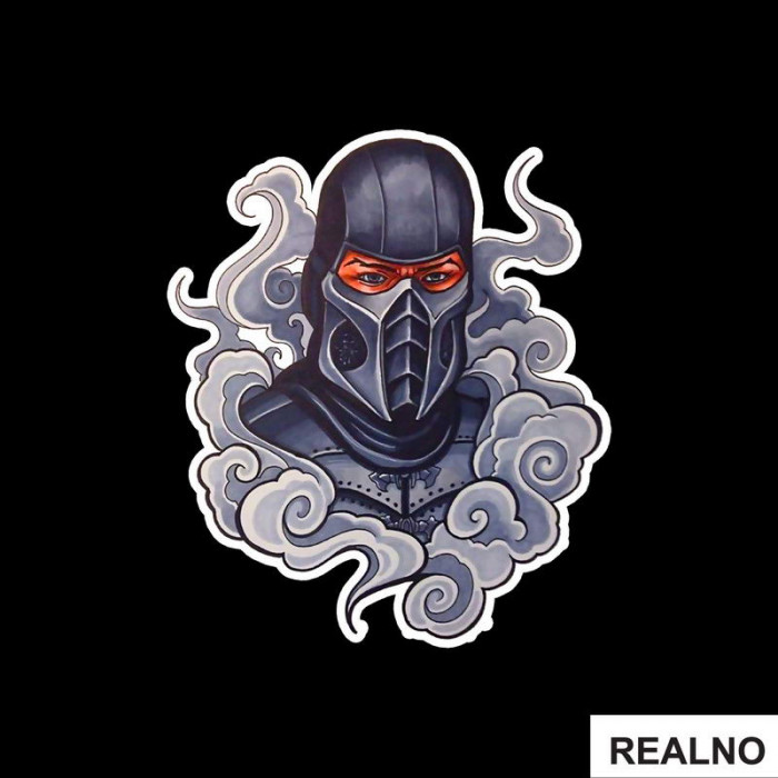 Smoke Pencil Portrait Art - Mortal Kombat - Nalepnica