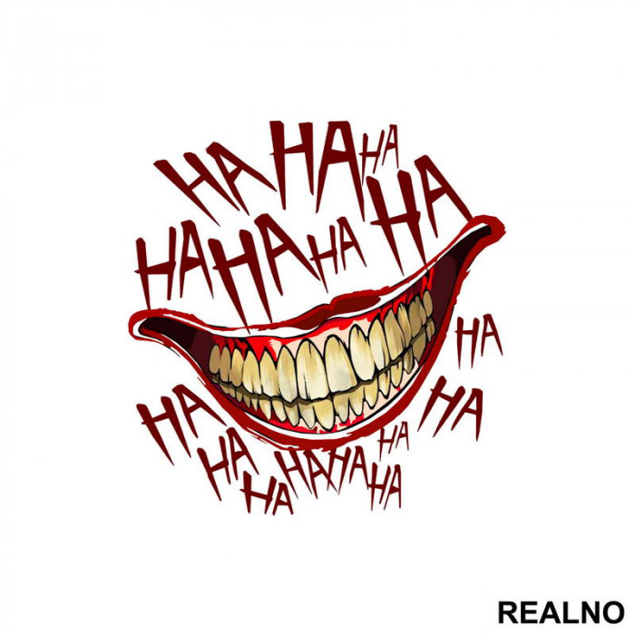 Red Laugh HAHAHA - Joker - Nalepnica