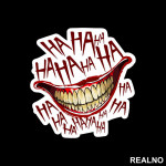 Red Laugh HAHAHA - Joker - Nalepnica