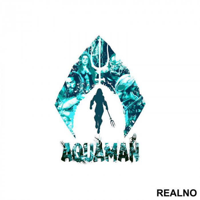 Characters Logo - Aquaman - Nalepnica