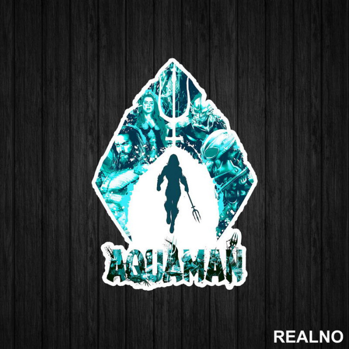 Characters Logo - Aquaman - Nalepnica