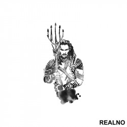 Watercolor Painting - Aquaman - Nalepnica Watercolor Painting - Aquaman - Nalepnica