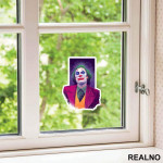 Portrait Looking Down - Joker - Nalepnica
