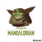 Sitting - Baby Yoda - Mandalorian - Star Wars - Nalepnica