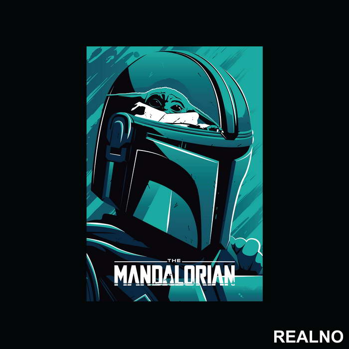 Green And Blue - Baby Yoda - Mandalorian - Star Wars - Nalepnica