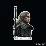 Geralt Looking Over His Shoulder - The Witcher - Nalepnica