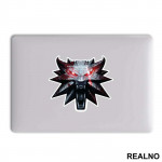White Wolf Iron Logo - The Witcher - Nalepnica