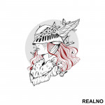Malenia Blade of Miquella - Outlines - Elden Ring - Nalepnica