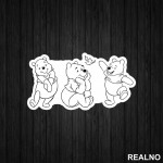 Winnie the Pooh - Outline - Drawing - Crtani Filmovi - Nalepnica