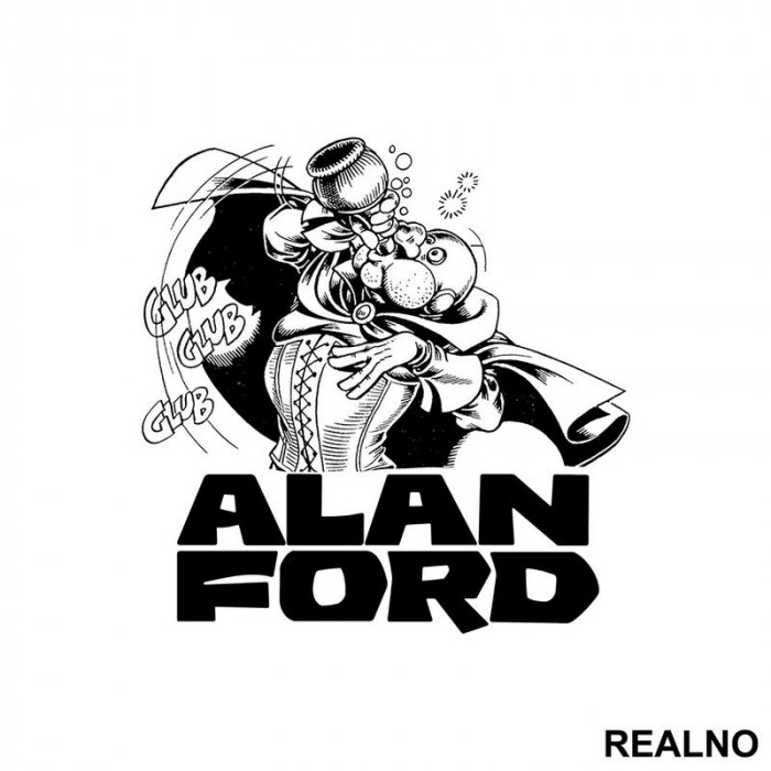 Superhik - Pije - Alan Ford - Nalepnica