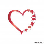 Heart - Shaped Books - RedB - Books - Čitanje - Knjige - Nalepnica