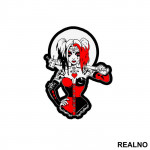Standing Infront Of The Moon - Harley Quinn - Nalepnica