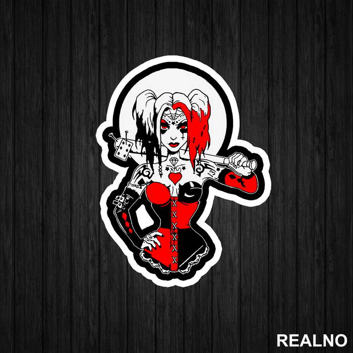 Standing Infront Of The Moon - Harley Quinn - Nalepnica