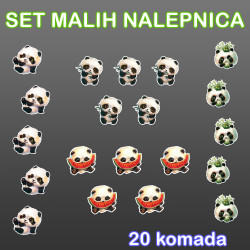 Panda Set Malih Nalepnica - 20kom Panda Set Malih Nalepnica - 20kom