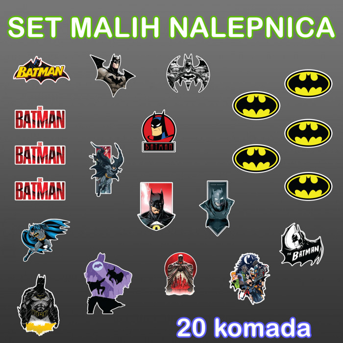 Batman Set Malih Nalepnica - 20kom