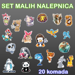 Slatke Životinje Set Malih Nalepnica - 20kom Slatke Životinje Set Malih Nalepnica - 20kom