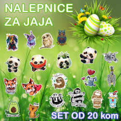 Slatke Životinjice Set Nalepnica za Jaja - 20kom Slatke Životinjice Set Nalepnica za Jaja - 20kom
