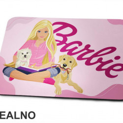 Sa Kucama - Barbi - Roza Pozadina - Podloga za miš