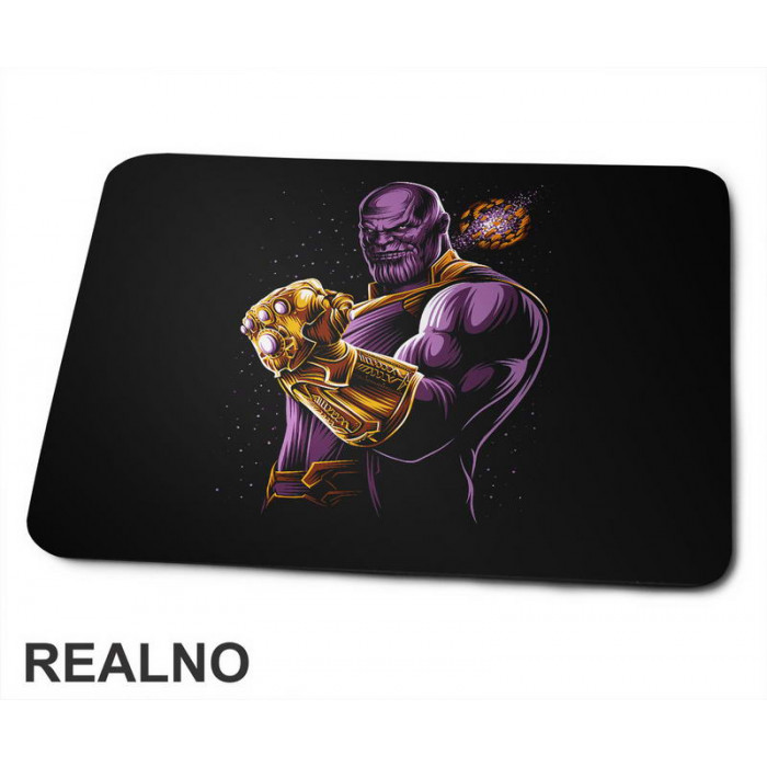 Hand And Golden Planet - Thanos - Podloga za miš