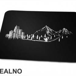 Motor U Šumi I Grad - Bike - Motori - Podloga za miš