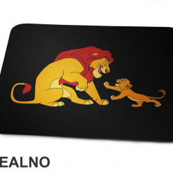 Simba I Mufasa Se Igraju - Crtani Filmovi - Podloga za miš