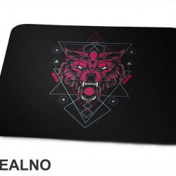 Crveni Vuk Sa Linijama - Wolf - Životinje - Podloga za miš