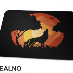 Narandžasta Šuma I Vuk Koji Zavija - Wolf - Životinje - Podloga za miš