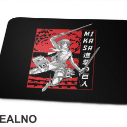 Mikasa - Red Attack - Attack On Titan - AOT - Podloga za miš