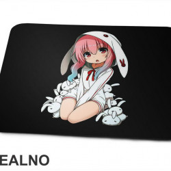 Cute Anime Girl With Rabbits - Anime - Podloga za miš