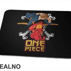 Diable Jambe - Sanji and Logo - One Piece - Podloga za miš